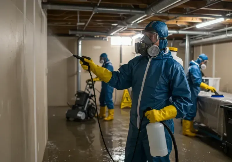 Basement Sanitization and Antimicrobial Treatment process in Cathcart, WA