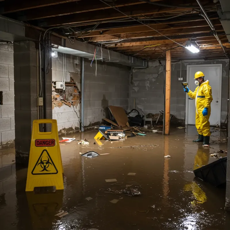 Flooded Basement Electrical Hazard in Cathcart, WA Property