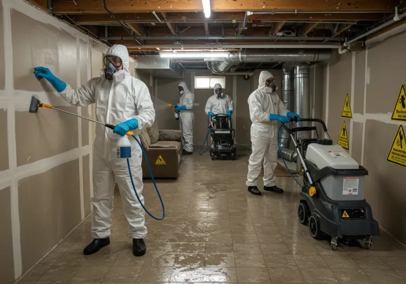 Basement Moisture Removal and Structural Drying process in Cathcart, WA